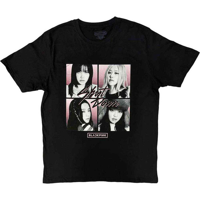BLACKPINK Shut Down Photo Grid Black XX-Large T-Shirt
