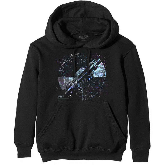 Pink Floyd Blue Machine Greeting Black Large Hoodie