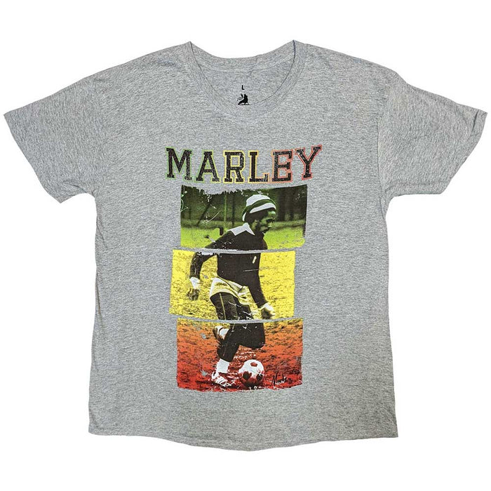 Bob Marley Football Text Grey XX-Large T-Shirt