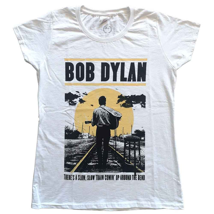 Bob Dylan Slow Train White Ladies XX-Large T-Shirt