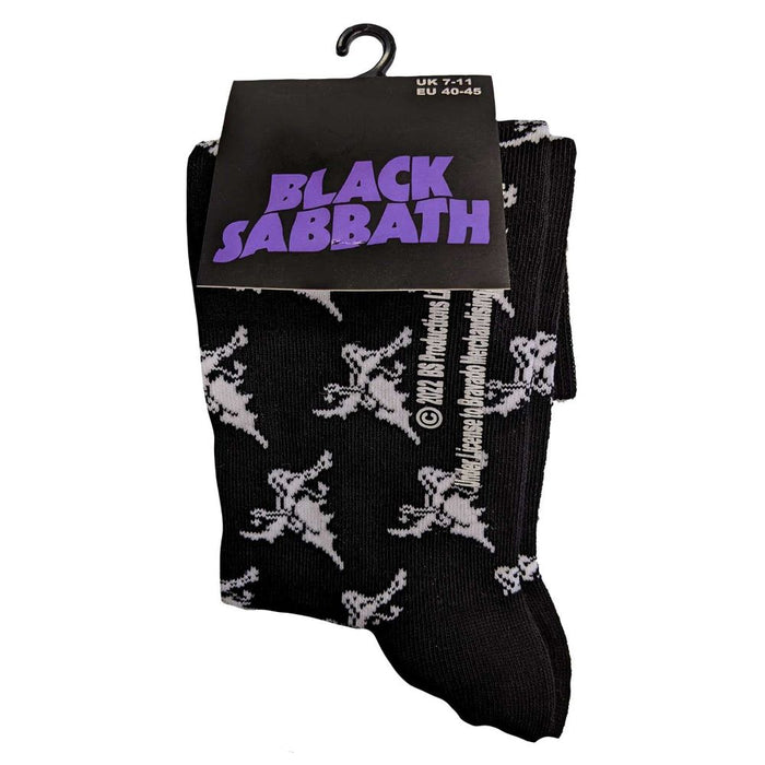 Black Sabbath Unisex Ankle Socks: Demon Pattern (Uk Size 7 - 11)