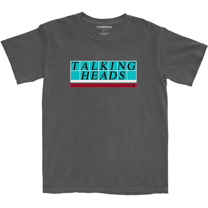 Talking Heads Tiled Logo Charcoal Grey Large T-Shirt