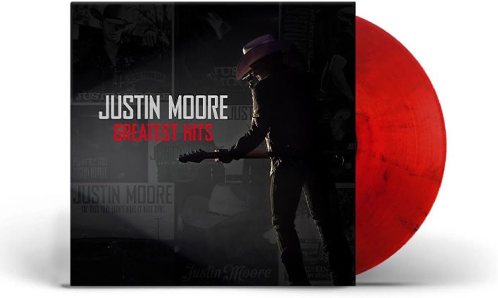 Justin Moore Greatest Hits Vinyl LP Red Smoke Colour