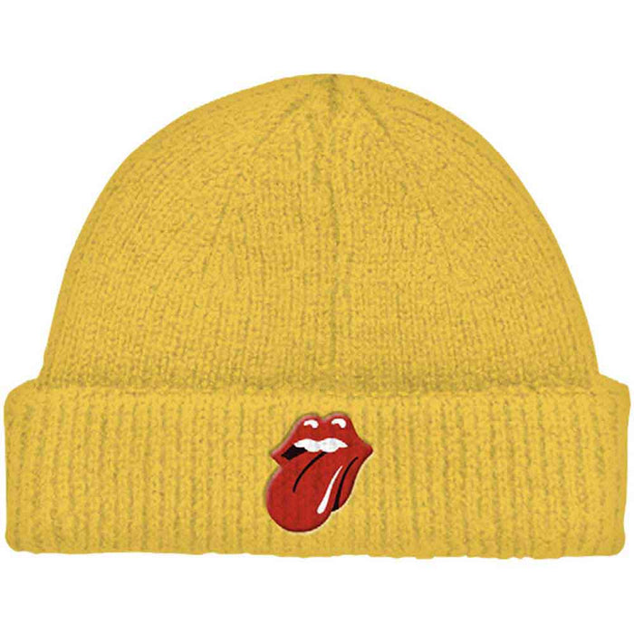 Rolling Stones '72 Tongue Yellow Beanie Hat