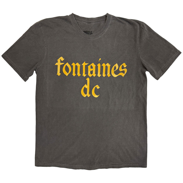 Fontaines D.C. Gothic Logo Charcoal Medium T-Shirt