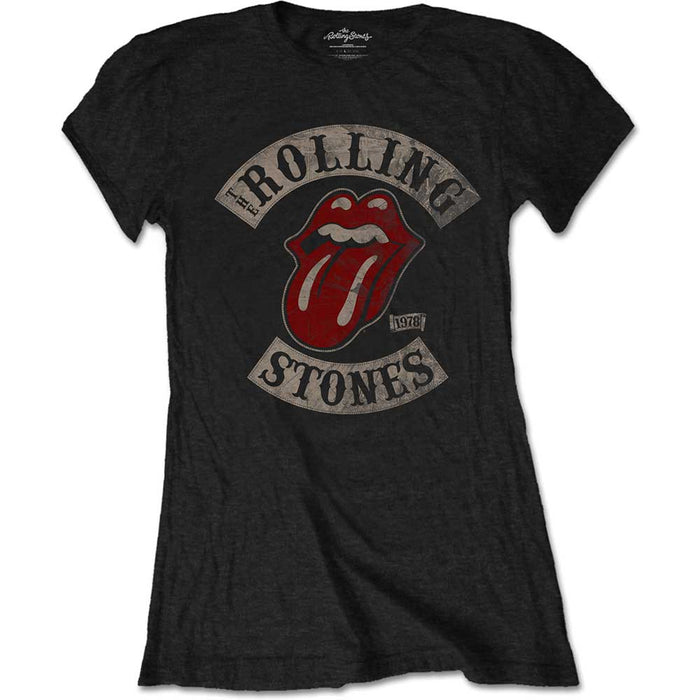 Rolling Stones Tour 1978 Black X-Large Ladies T-Shirt