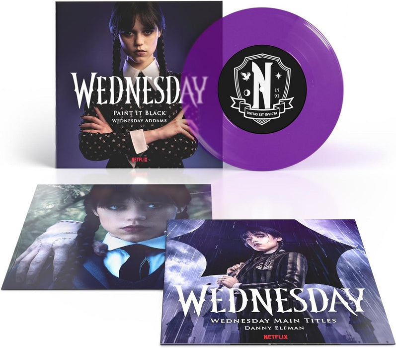 Wednesday Addams Paint It Black (Wednesday Theme Song) 7" Vinyl Single Purple Colour 2023