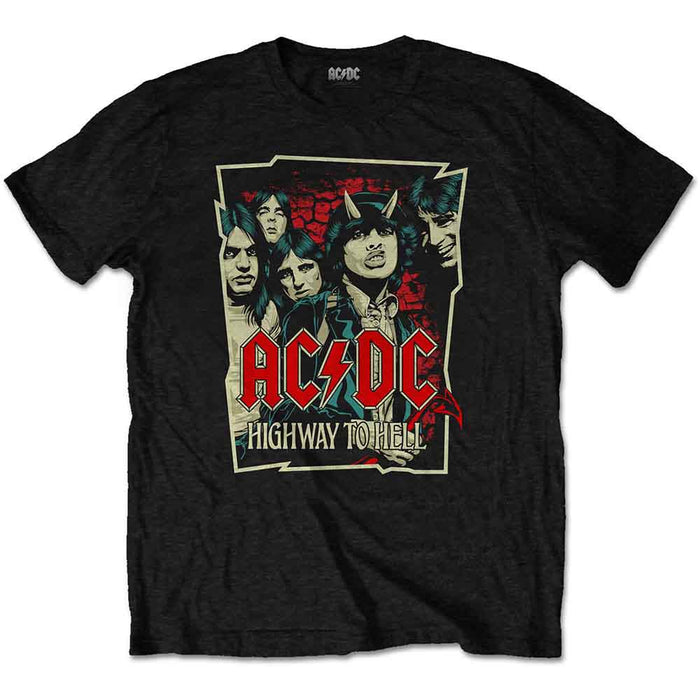 AC/DC Highway To Hell Sketch Black Large T-Shirt