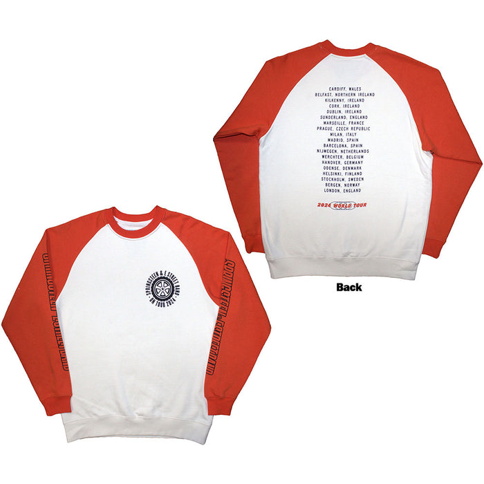 Bruce Springsteen Tour '24 Wheel White and Orange X-Large T-Shirt