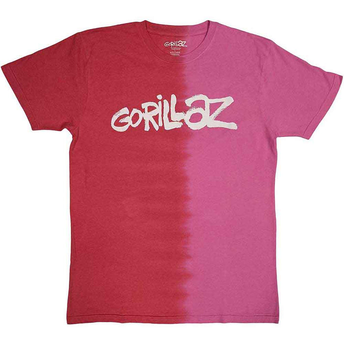 Gorillaz Two-Tone Brush Logo Red and Pink XX-Large T-Shirt