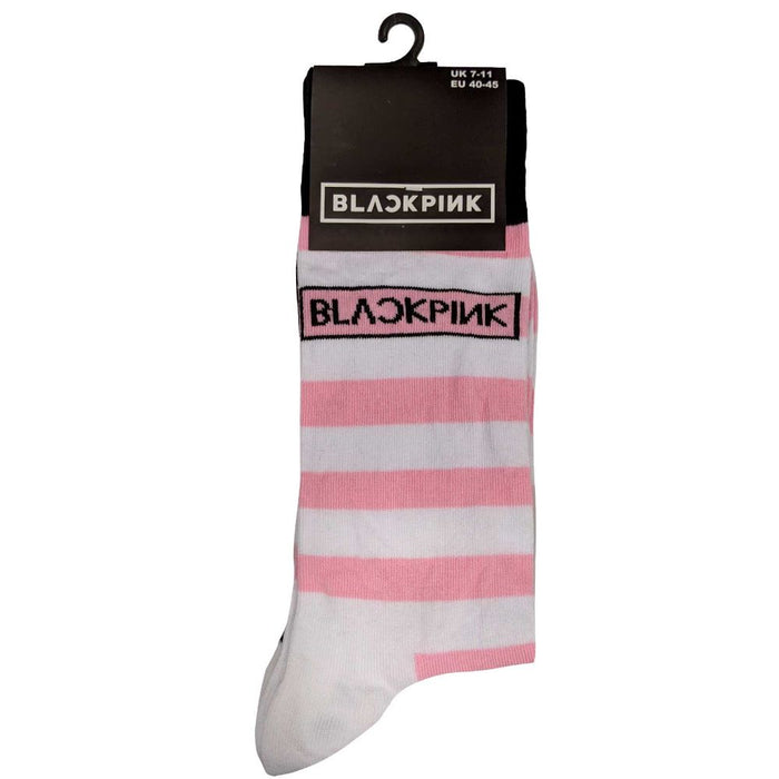 Blackpink Unisex Ankle Socks: Stripes & Logo (Uk Size 7 - 11)