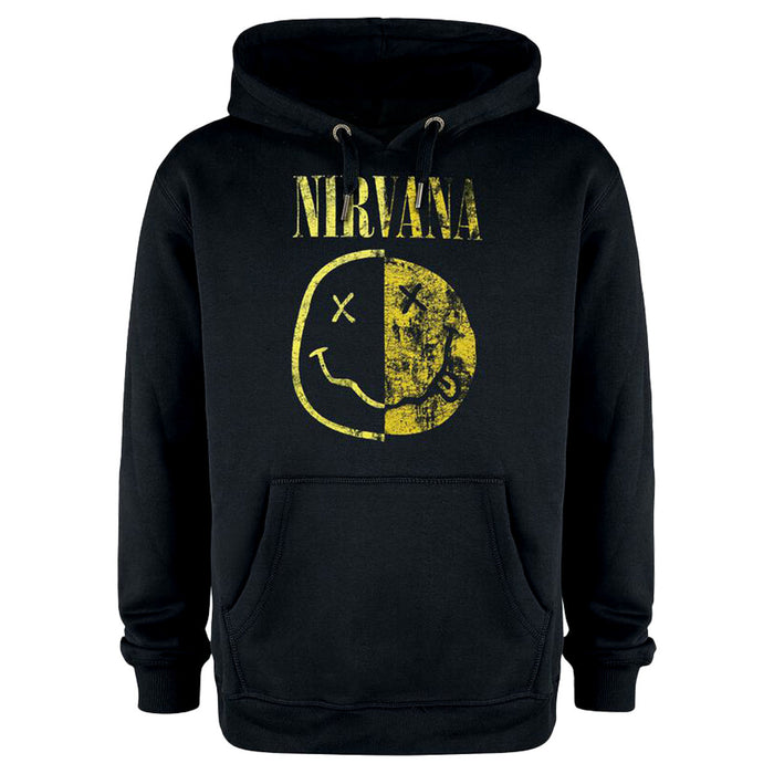 Nirvana Spliced Smile Amplified Black XXL Unisex Hoodie