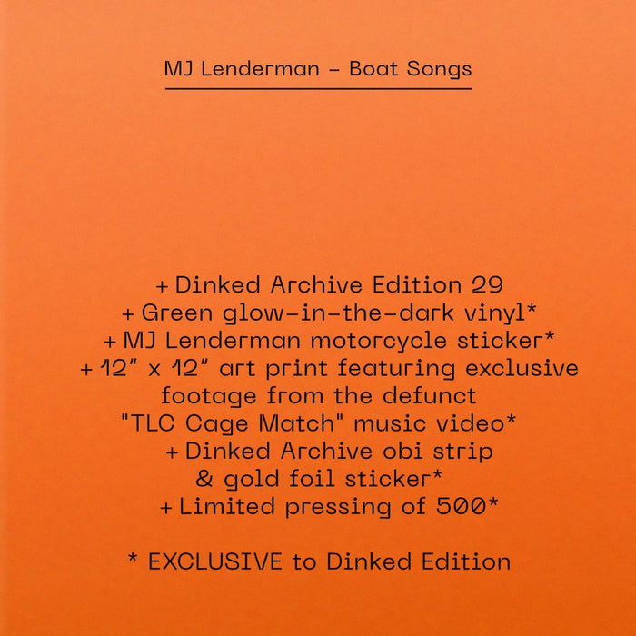 MJ Lenderman Boat Songs Vinyl LP 2025 Ltd Dinked Archive Edition #A29