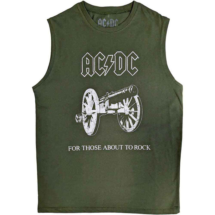 AC/DC About To Rock Green X-Large Tank T-Shirt