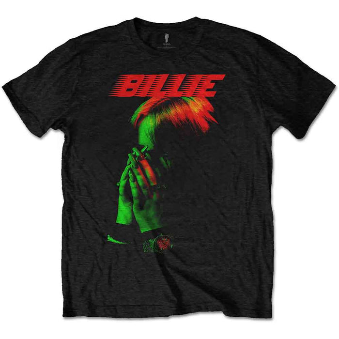 Billie Eilish Hands Face Black Large T-Shirt