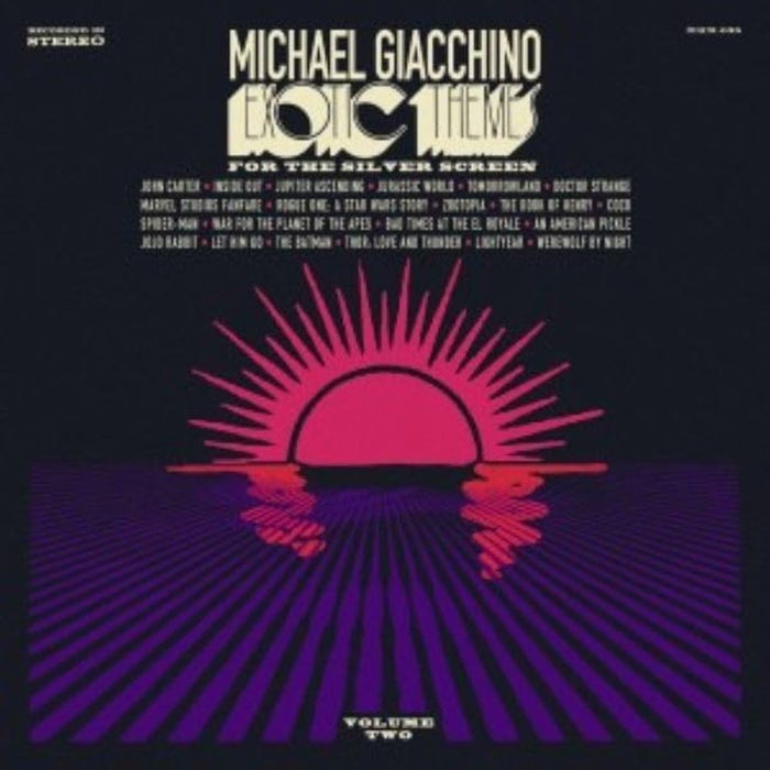 Michael Giacchino Exotic Themes From The Silver Screen Vol 2. Vinyl LP Transparent Magenta and Purple Colour 2025