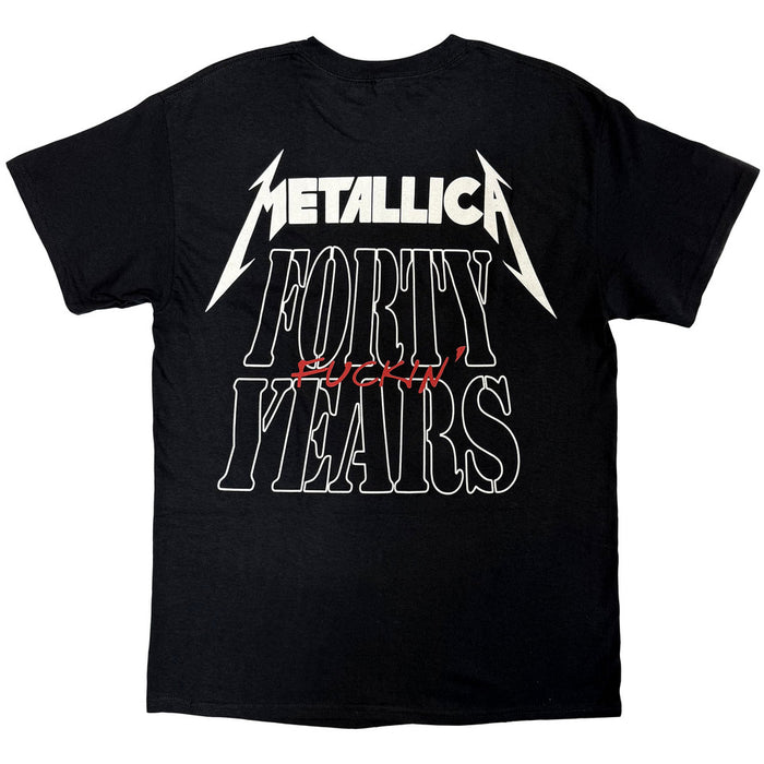 Metallica 40th Anniversary Forty Years Black Medium T-Shirt