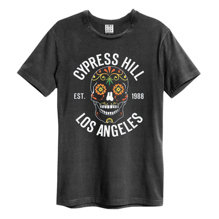 Cypress Hill Floral Skull Amplified Vintage Charcoal X-Large Unisex T-Shirt