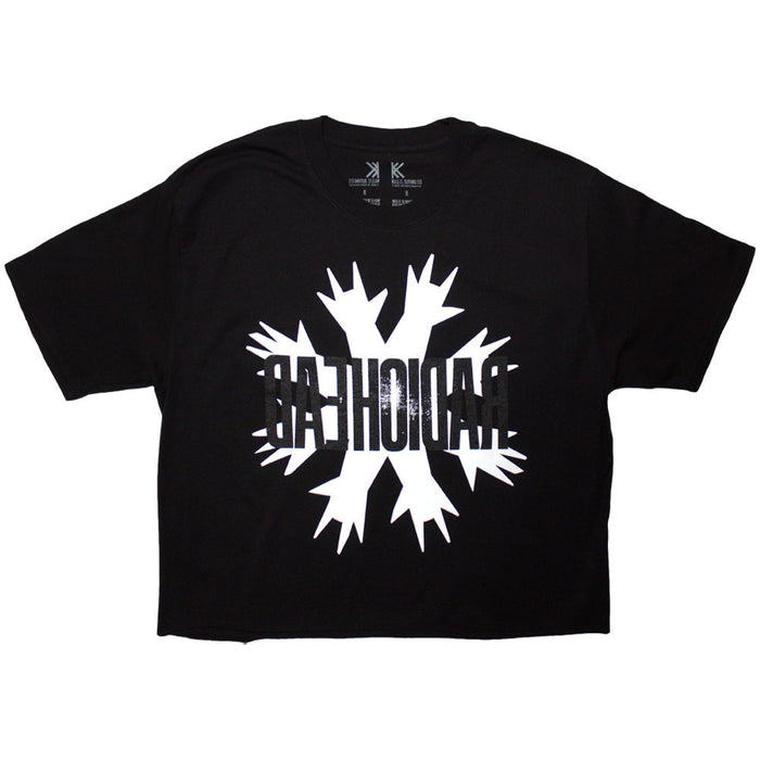 Radiohead Cut Hands Cropped Black Ladies X-Large T-Shirt