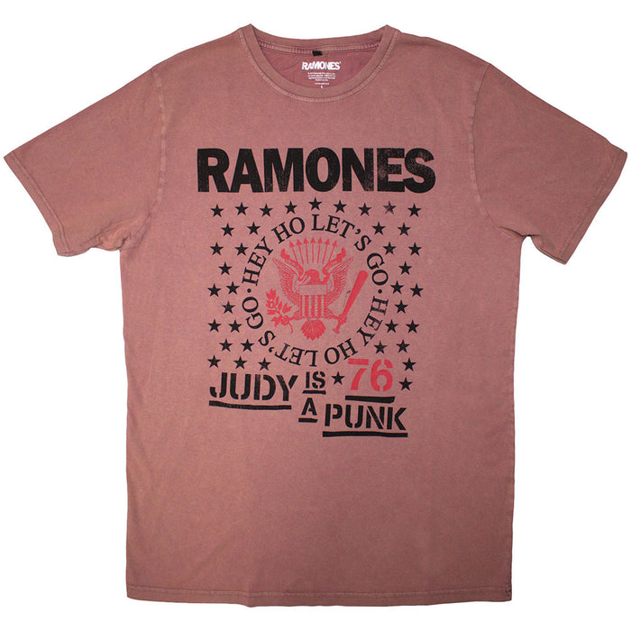 Ramones Hey Ho Judy Wash Kashmir Red Medium T-Shirt