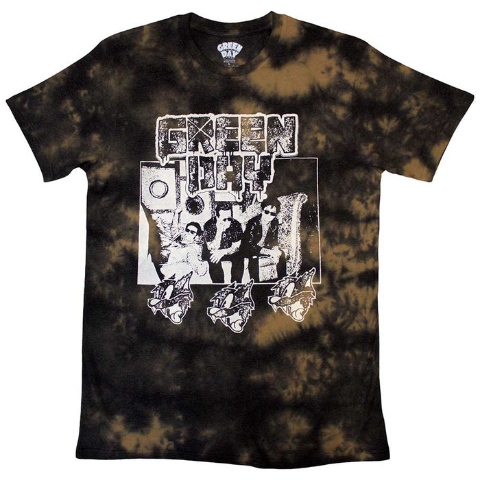 Green Day Rev Radio Black Dip-Dye Wash Small Unisex T-Shirt