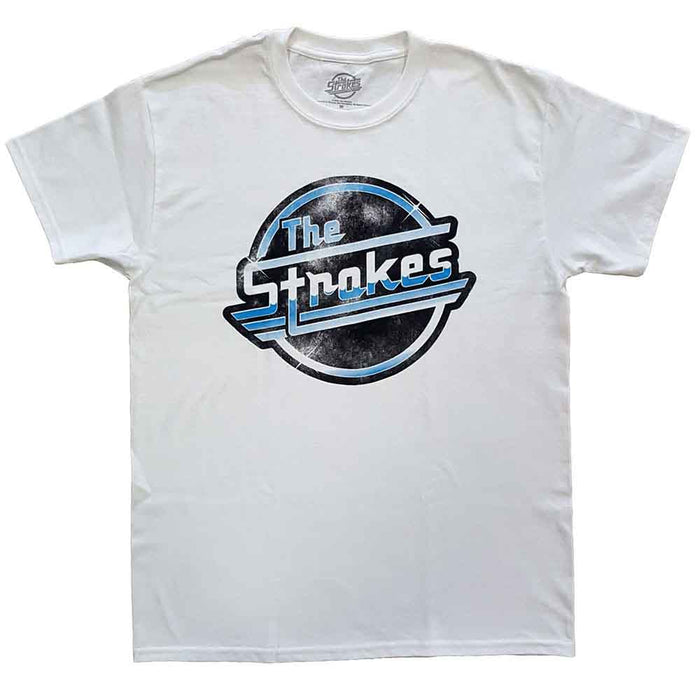 The Strokes Distressed Magna Logo White X-Large T-Shirt