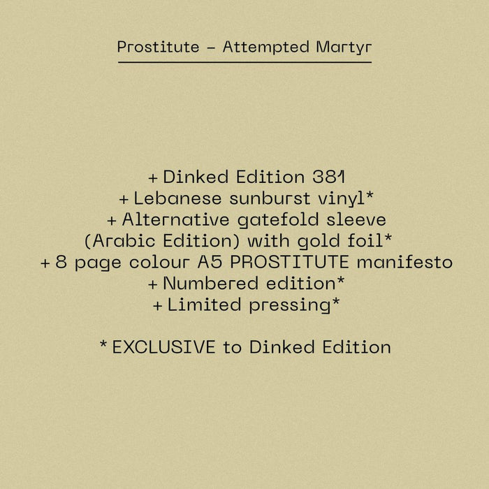 Prostitute Attempted Martyr Vinyl LP 2026 Ltd Dinked Edition #381
