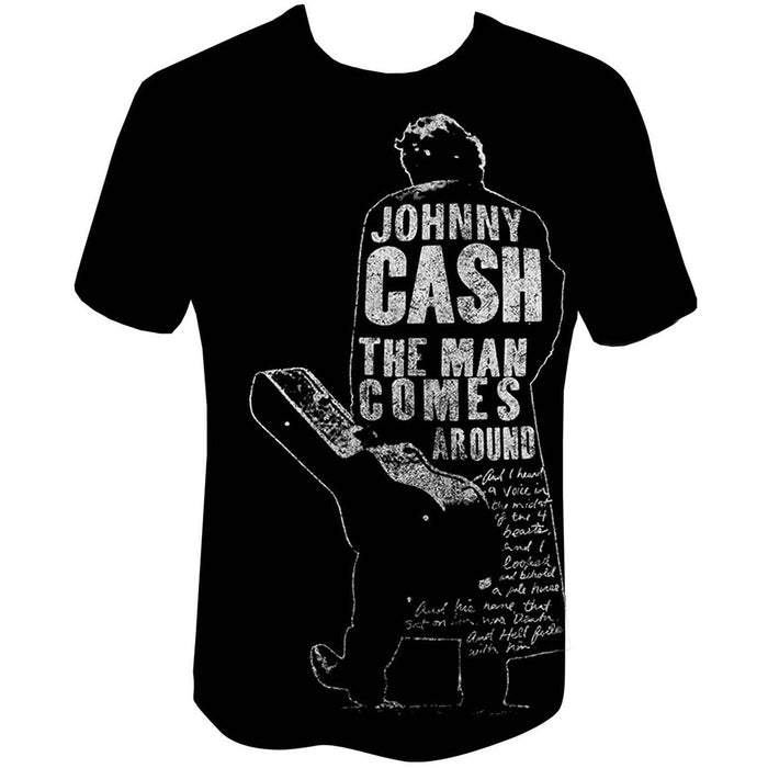 Johnny Cash Man Comes Around Black Large Unisex T-Shirt