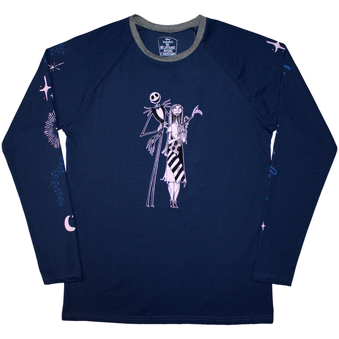 The Nightmare Before Christmas Celestial Navy Blue Long Sleeve XX-Large T-Shirt