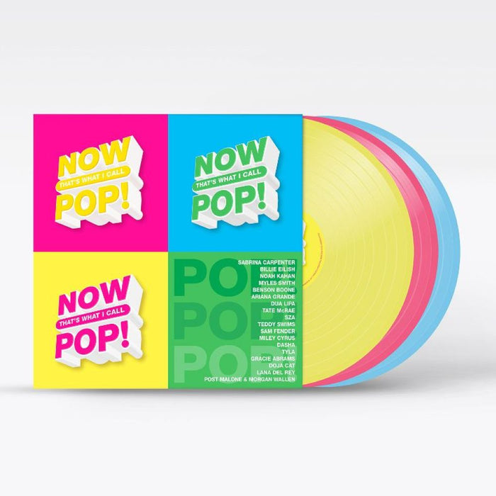 NOW That's What I Call Pop! Vinyl LP Yellow, Pink & Blue Colour 2025