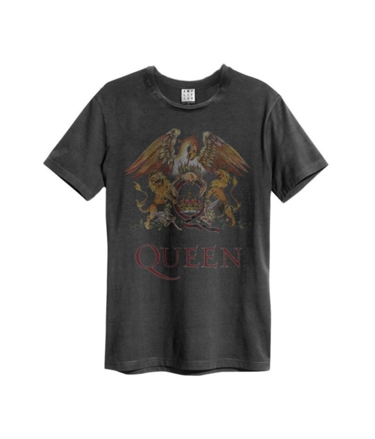 Queen Royal Crest Charcoal Grey Large T-Shirt