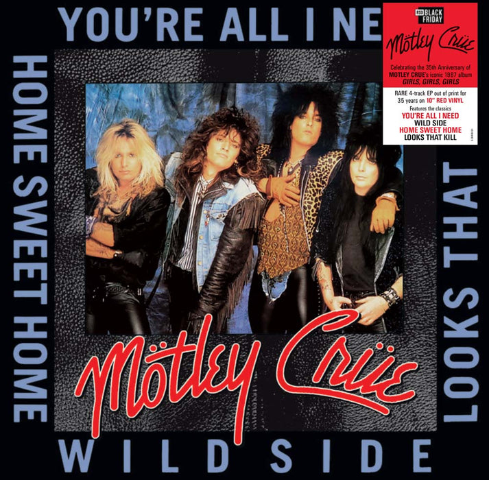 Motley Crue Girls, Girls Girls Tour 10" Vinyl EP Red Colour Black Friday 2022