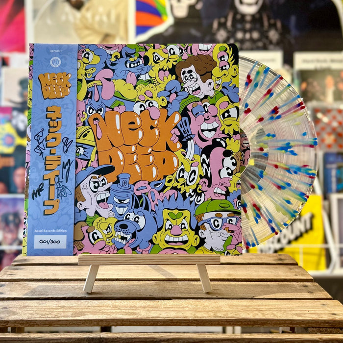 Neck Deep (Self-Titled) Vinyl LP Signed Assai Obi Edition Clear with Red, Blue & Yellow Splatter Colour 2024