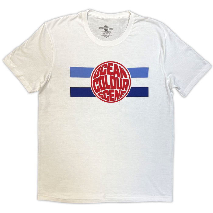 Ocean Colour Scene Sphere Logo White Large T-Shirt
