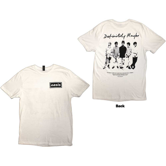 Oasis Definitely Maybe Promo White X-Large T-Shirt