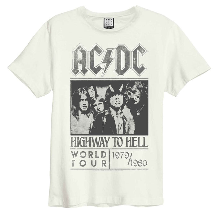 AC/DC Highway To Hell Tour 79/80 Amplified Vintage White Small Unisex T-Shirt