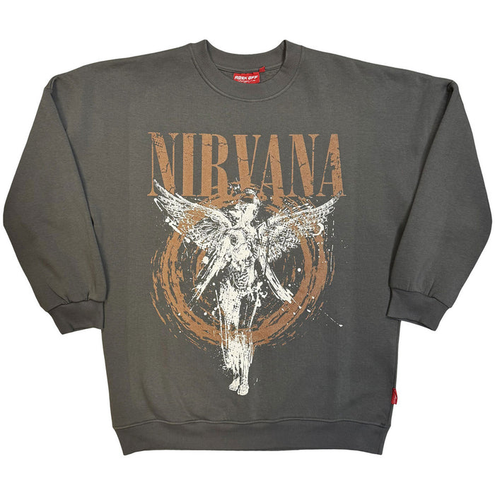 Nirvana In Utero Angel Grey Medium Sweatshirt