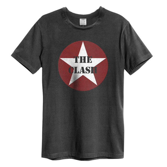 The Clash Star Logo Amplified Vintage Charcoal XXL Unisex T-Shirt