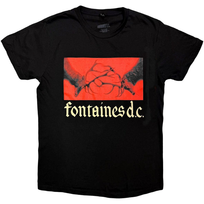 Fontaines D.C. Clashing Stags Black X-Large T-Shirt