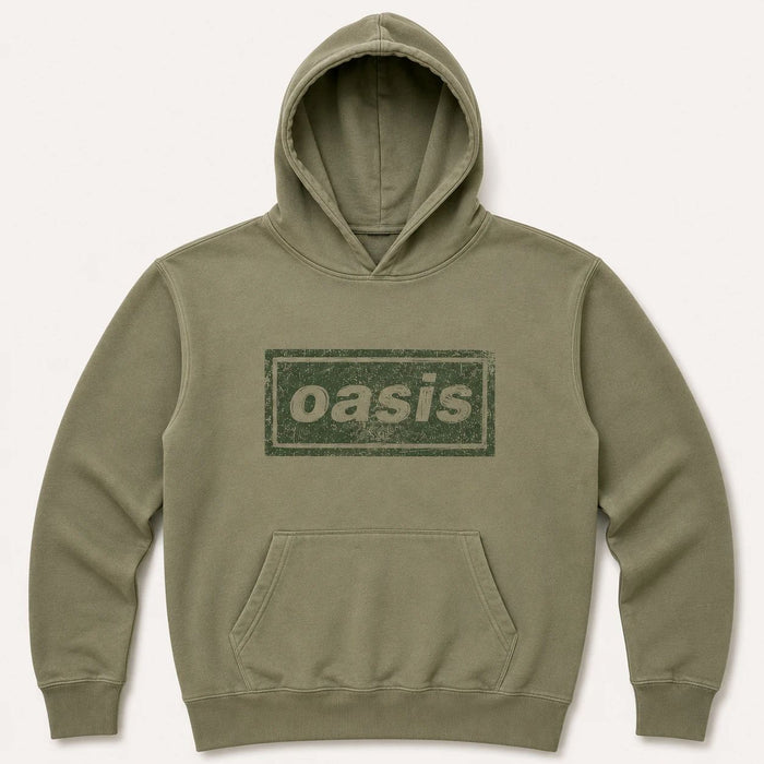 Oasis Lino Logo Green X-Large Hoodie