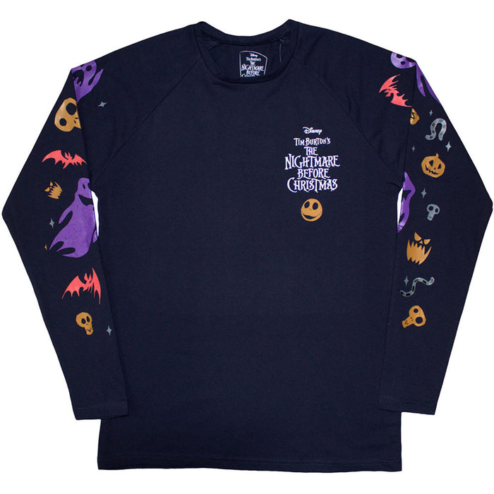 The Nightmare Before Christmas Ghouls Navy Blue Long Sleeve Medium T-Shirt