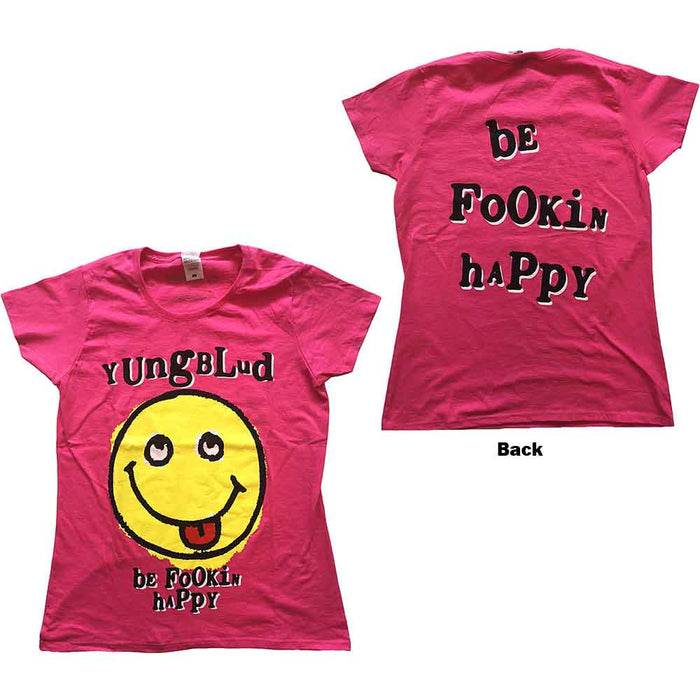 Yungblud Raver Smile Pink Ladies X-Large T-Shirt