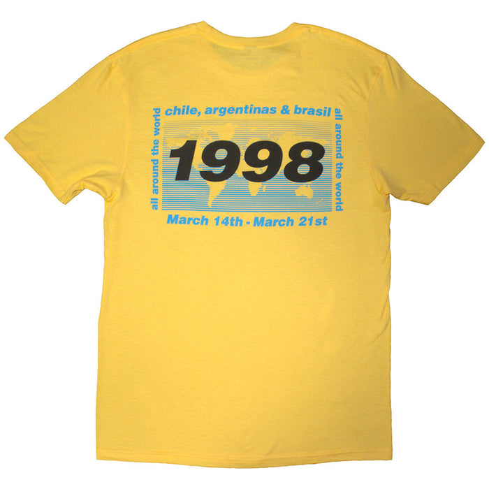 Oasis 1998 World Tour South America Yellow Small T-Shirt