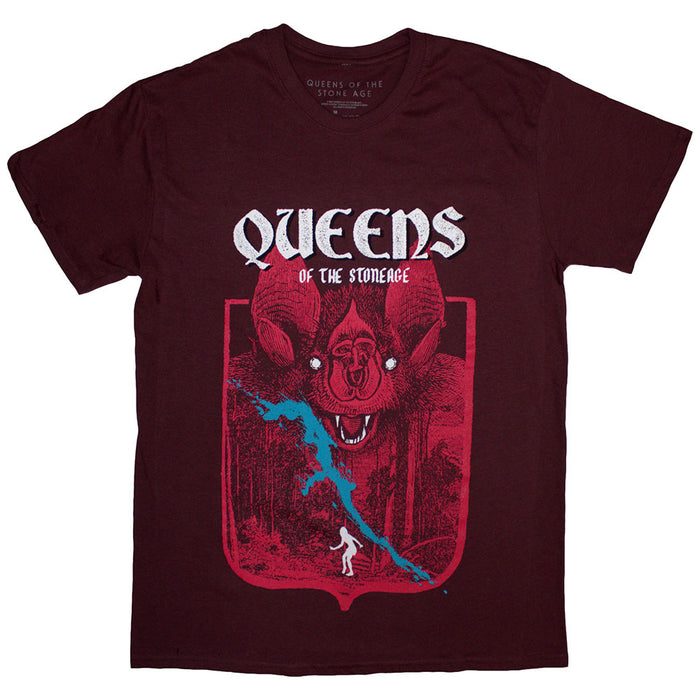 Queens Of The Stone Age Bat Maroon Red XX-Large T-Shirt