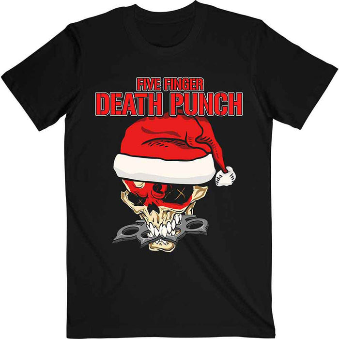 Five Finger Death Punch Santa Knucklehead Black X-Large T-Shirt