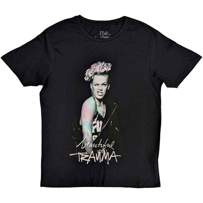 P!nk Wink Black Large Unisex T-Shirt