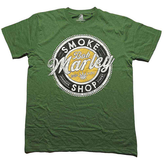 Bob Marley Smoke Shop Green Large T-Shirt