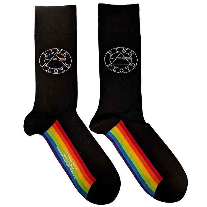 Pink Floyd Unisex Ankle Socks: Spectrum Sole (Black) (UK Size 7 - 11)