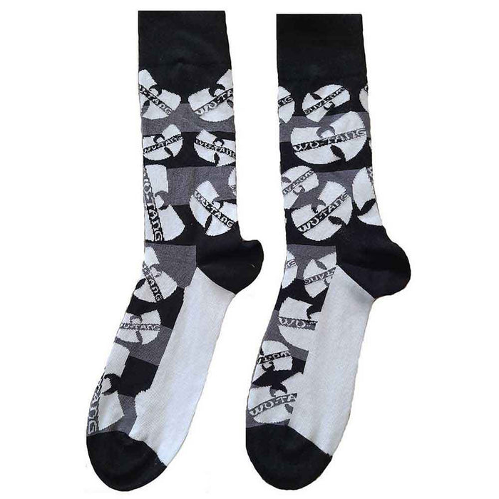 Wu-Tang Clan Unisex Ankle Socks: Logos Monochrome (Black, White & Grey) (UK Size 7 - 11)