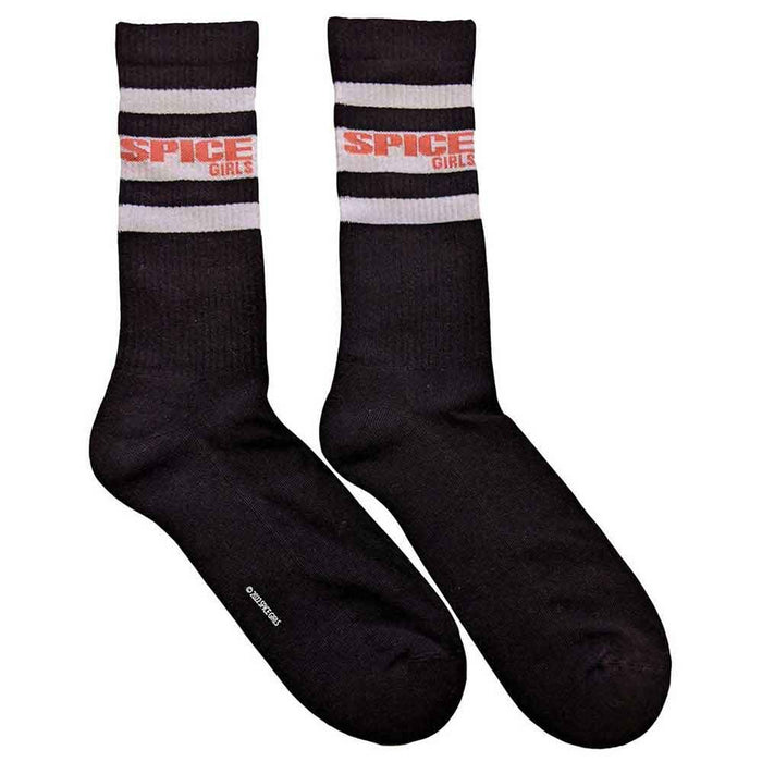The Spice Girls Unisex Terry Socks: Logo & Stripes (Black) (UK Size 7 - 11)